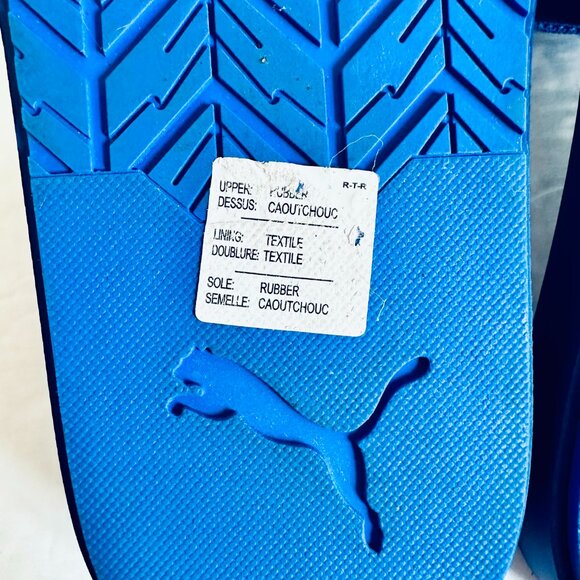LIKE NEW PUMA X FENTY BY RIHANNA BLUE SLIDES SLIPPERS - Picture 10 of 11